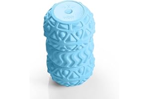 VIBIT 𝗩𝗶𝗯𝗶𝘁 - Vibrating Massager for Plantar Fasciitis, Pain Relief and Sciatica, Foot and Body Portable Massage Roller, Deep Tissue Pain Relief from Feet to Neck, Electric, 3 Vibration Levels (Blue)