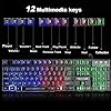 UK Layout Gaming Keyboard and Mouse Sets Rainbow Backlit Ergonomic Usb Gaming Keyboard + 2400DPI 6 Buttons Optical…