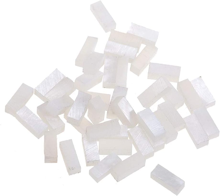 Musiclily Pro Natural Mother of Pearl Guitar Binding Inlay Purfling Strips 1.6x1.3x4mm, White Pearl(Set of 100)