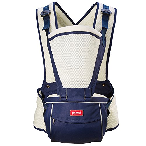 SUNVENO Baby Carrier Ergonomic Hipseat Breathable Mesh Fabric Design
For Summer (Navy) SUNVENO Baby Carrier Ergonomic Hipseat Breathable Mesh Fabric Design
For Summer (Navy)