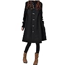 Femme Extra Long Manteaux Manteau d'hiver Veste Mélange de laine Single-breasted Tranchée Manteau