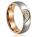 Jstyle Stainless Steel Eternity Band Couple Rings Heart Best Friend Rings Promise