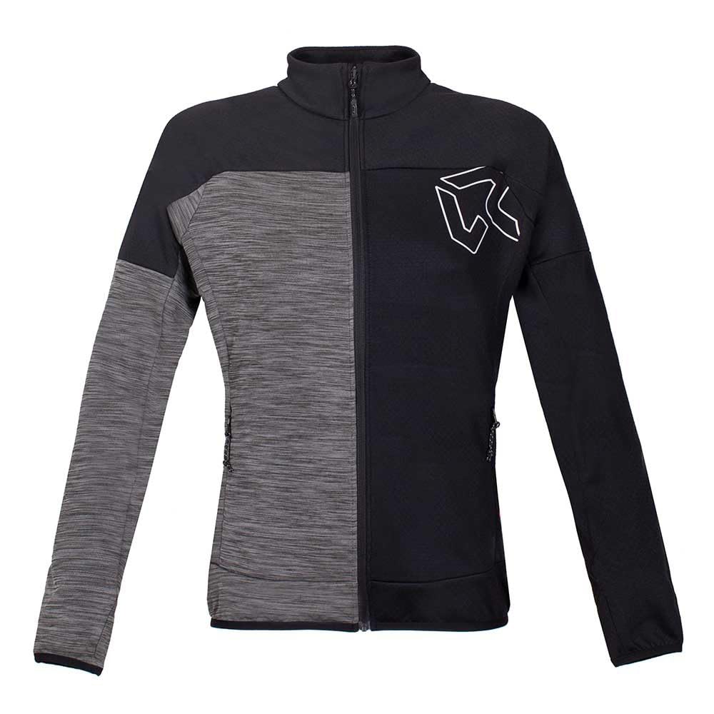 Rock Experience REWC02331 KOBRA MOCK NECK FZ Sweatshirt Women's 0208(CAVIAR)+O014(GREY MELANGE) M