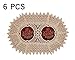 Simhomsen Vintage Look Burgundy Lace Table Placemats Doilies Set of 6, Oval 12 × 18 inch, Customer Order