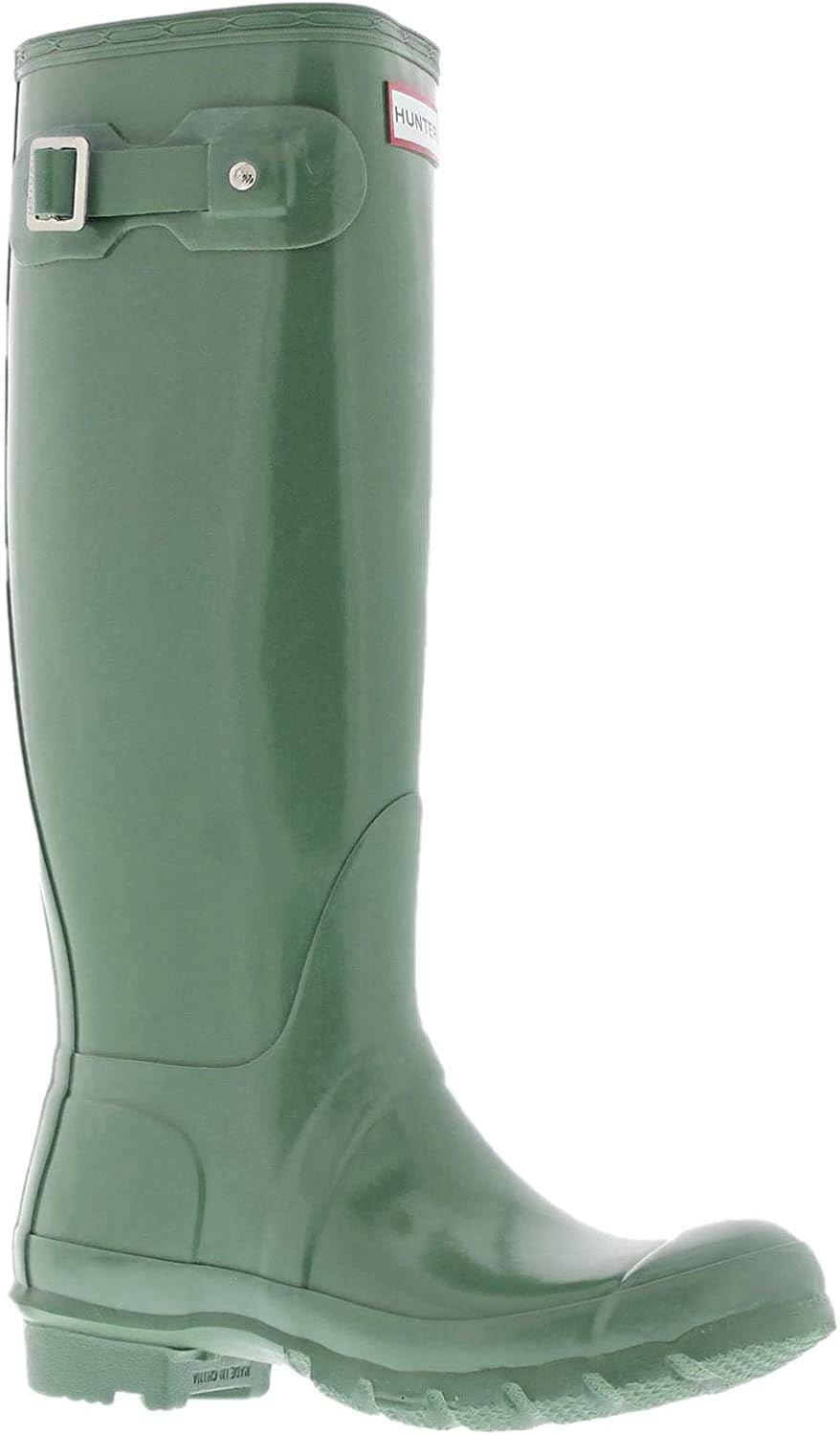 green gloss hunter boots