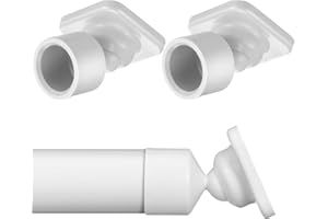 Newtay 2 Sets Angled Shower Rod Mount for Sloped Walls Angled Wall Bracket for 25 mm Shower Bar Low Cost Solution