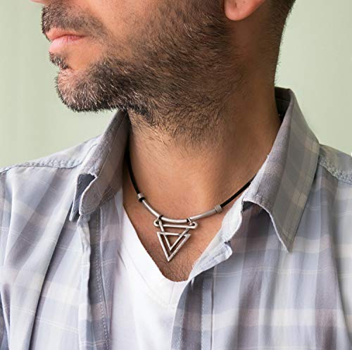 Men's Necklace - Men's Choker Necklace - Men's Leather Necklace - Men's Jewelry - Guys Jewelry - Guys Necklace - Necklaces For Men - Jewelry For Men - Male Jewelry - Male Necklace
