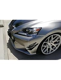 iJDMTOY 4 piezas negro defensa delantera, aletas difusor de cuerpo, ajuste universal para cualquier auto