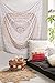 Craft N Craft India Wall Tapestry - Hanging Mandala Tapestries – Bohemian Beach Picnic Blanket – Hippie Decorative & Psychedelic Dorm Decor - 92 x 83 Inch (Gold Queen)
