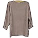 Merryfun Women's Hollow Knit V-Neck Blouse Pullover Loose Tops Sweater
