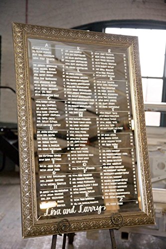 Amazon Com Mirror Seating Chart Customized And Hand Painted With Choice Of Frame Color And Size Handmade