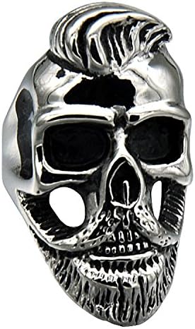 Slyq Jewelry Punk Gothic Skeleton Skull Rin Stainless Steel Men engagement rings for teens