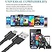 USB to Micro USB Cable Charger Pack 2 Extra Long 10FT Android Charger Fast Charge, Power Cord for Samsung Tablet Charger/Galaxy S7 S6 Edge/S5/LG Phone, High Speed Charging Cables for PS4/Kindle-Black