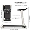 UMAY LONTEK Treadmill for Home Foldable with MP3 & Speaker, Running Machine for Home Use with 12 Programs, LCD Display…