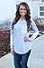 Women Cotton Casual Crewneck Solid Long Sleeve T-Shirt Tops with Pocket