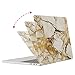 MOSISO Compatible with MacBook Pro 13 inch Case 2019 2018 2017 2016 Release A2159 A1989 A1706 A1708, Plastic Pattern Hard Shell Case & Keyboard Cover Skin & Screen Protector, White Gold Marble