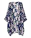 Vintage Women Girls Floral Print Long Loose Kimono Jacket Coat Cardigan Blouses