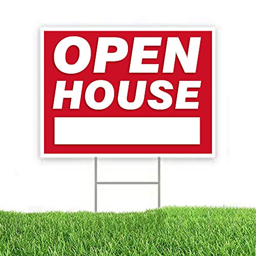 Custom Double Side Yard Sign with H Stand Real Estate Open House Sign H Stand
