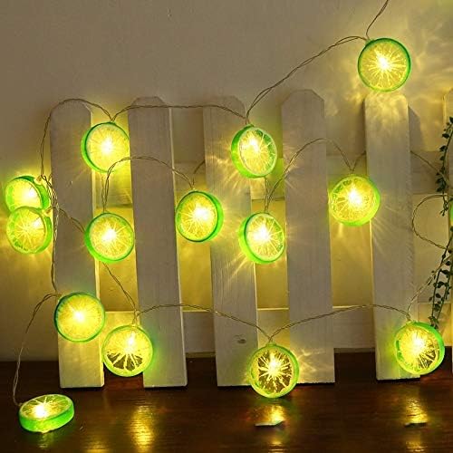 S2S® 20 Led 3M Lemon String Lights Creative Fruit Decoration for Diwali Christmas Festival Bedroom Home Decoration (Green)
