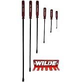 Wilde Tool HPB7/DB 7 Piece Hard Cap Pry Bar W/Rack Set