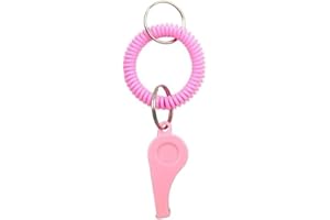 Crovakeu 1-Pack Pink Sports Whistle with Wrist Lanyard, Loud Emergency Safety Whistle for Coaches, Referees, Soccer, Baseball