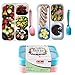 Krama Fresh - Bento Lunch Box Kids 34 Oz, 3 and 4 Compartment, Lunchbox Containers for Boys, Girls, Adults, Teens, Leak-proof Food Storage, Microwave Dishwasher Safe, BPA Free, Set of 2 Pink Blue