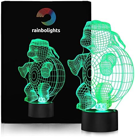 Birthday Gift Ideas TURTLE Night Light 7 Color LED Illusion Does Not Get Hot By rainbolights.