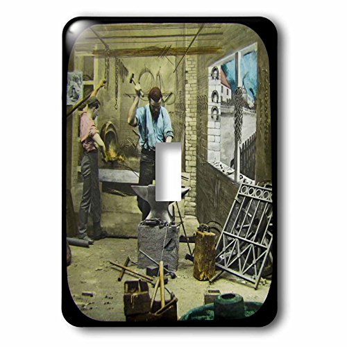 Scenes from the Past Magic Lantern - Victorian Tale The Village Blacksmith No. 3 Vintage Story 1890 - Light Switch Covers - single toggle switch (lsp_246160_1)