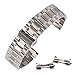 Stunning Brushed Stainless Steel Watch Strap Replacement with Straight&Curved End