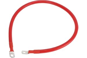 HEROFFIX 1 Pc Battery Inverter Cable Battery Cable 3/8" 5/16" Lug 1/0 AWG Gauge 3FT Red Tinned Copper