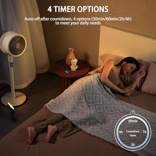 2-Pack Dimmable LED Indoor Floor Spotlights with, Remote and Timer, 3 Adjustable Color Temperature 3000K, 4000K, 6000K - Remote Controlled Uplighting for Living Room Decor, Wall Art, Plants, Corners