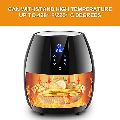 120 Pcs Healthy and Safe Air Fryer Disposalbe Paper Liner 6.3 Inch