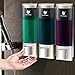 Manual Soap Dispensers Wall-Mounted Three Chamber Shampoo Box 200mlx3