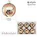 allgala XB93107 Luxury Glitter Rich Decoration Christmas Tree Ornament Balls (Pack of 6, 3 Inch, Rose Gold)