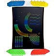 Boogie Board Scribble n’ Play Reusable Kids’ Drawing Board Includes LCD Doodle Board with Color Burst, Easy Erase Button, 4 Texture Drawing Styluses for Kids Ages 4+