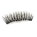 Magnetic False Eyelashes, Triple 3 Magnetic 0.2mm Ultra Thin 3D Reusable Fake Lashes,No Glue Required,Full Size Natural Look 1 Pair (4pcs3magnetic+clip)