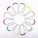 Amazer Shower Curtain Hooks, Decorative Shower Curtain Hooks, Colorful Shower Curtain Hooks, Rustproof Stainless Steel Shower Hooks for Bathroom Shower Curtain-Set of 12