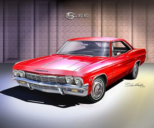 1965 CHEVORLET IMPALA SS - ART PRINT POSTER BY ARTIST DANNY WHITFIELD - SIZE 16 X 20