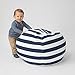 T-Bugs Best Stuffed Animal Storage Bean Bag Chair, Premium Cotton Canvas Toy Organizer for Kids Bedroom, Perfect Storage Solution for Plush Toys, Blankets, Towels & Clothes (38
