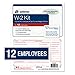 Adams W2 Forms 2019, 6 Part Tax Forms Kit, 12 Employee Kit of Laser/Inkjet Forms, 3 W3 Summary Forms, 12 Self Seal Envelopes, Tax Forms Helper Online (TXA12618)