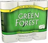 Green Forest 100% Recycled Paper Towels, 10 pack, 3X104 Count