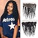 Deep Wave Lace Frontal 13x4 Free Part 100% Unprocessed Virgin Brazilian Deep Curly Human Hair Lace Frontal Natural Black(20, Lace Frontal)
