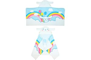 Franco Sanrio Cinnamoroll Kids Super Soft Bath/Pool/Beach Soft Cotton Terry Hooded Towel Wrap, 24 in x 50 in, (Officially Licensed Product)