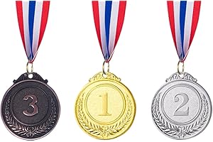 Meecuppa 3/6/12/18/24/36/48/63/96/240 Pieces Gold Silver Bronze Award Medals-Winner Medals Gold Silver Bronze Prizes for Competitions, Party, 2 Inches