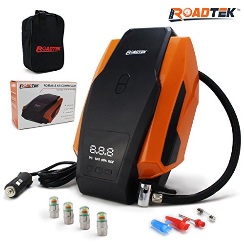 Купить Digital Tire Inflator Portable Air Compressor 12V Auto Pump, 3 Adaptors for Inflatables