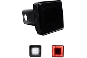 Xiang feng Led Trailer Hitch Cover with Backup Led Reverse Light Car LED Lights Hitch Receiver Cover 4 Way Plug Truck SUV Led