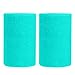 BBOLIVE 4' Inch Wrist Sweatband in 17 Different Neon Colors - Athletic Cotton Terry Cloth - Great for All Outdoor Activity(1 Pair) (Aqua Green)
