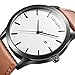 Gets Men Classic Watches Leather Strap Simple Dial Date Calendar Analogue Display Wrist Watch