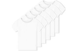 Mocolerno 6 Pack Boys Shirts Cotton Short Sleeve Shirts for Boys Kids T Shirts Clothes Youth Summer Tops for Toddler(2T-14Y)