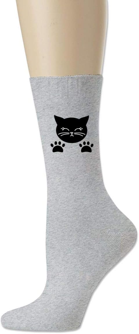 AiguanBlack Cat Claw Casual Walking Crew Socks Gray
